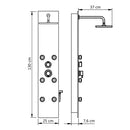vidaXL fehér üveg zuhanypanel 25 x 44,6 x 130 cm