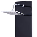 vidaXL fekete üveg zuhanypanel 25 x 44,6 x 130 cm