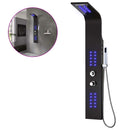 vidaXL fekete alumínium zuhanypanel 20 x 44 x 130 cm