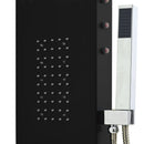 vidaXL fekete alumínium zuhanypanel 20 x 44 x 130 cm