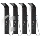 vidaXL fekete alumínium zuhanypanel 20 x 44 x 130 cm