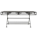 vidaXL vintage összecsukható fekete fém dohányzóasztal 100x50x45 cm