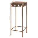 vidaXL 3 részes vintage stílusú rozsdás színű fém virágállvány-szett