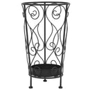 vidaXL vintage stílusú fekete fém esernyőtartó 26 x 46 cm