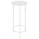 vidaXL 3 részes vintage stílusú antik fehér fém virágállvány-szett