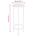 vidaXL 3 részes vintage stílusú antik fehér fém virágállvány-szett