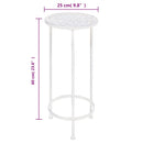 vidaXL 3 részes vintage stílusú antik fehér fém virágállvány-szett