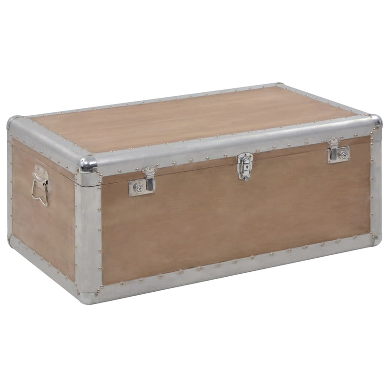 vidaXL barna tömör fenyő tárolóláda 91 x 52 x 40 cm