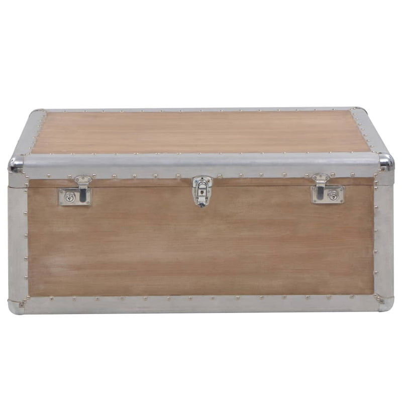 vidaXL barna tömör fenyő tárolóláda 91 x 52 x 40 cm