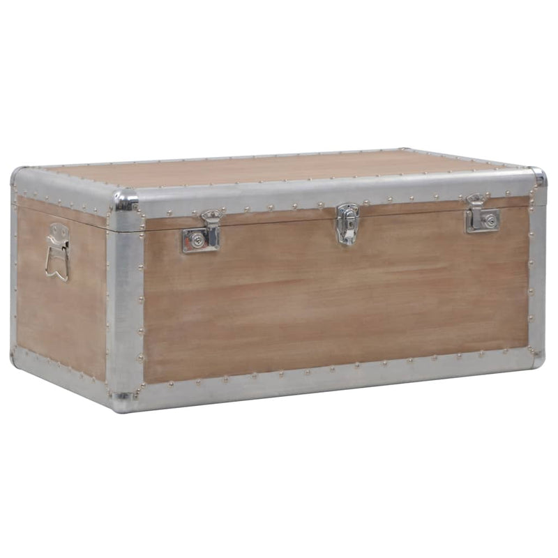 vidaXL barna tömör fenyő tárolóláda 91 x 52 x 40 cm