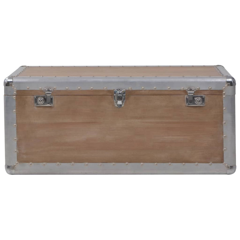 vidaXL barna tömör fenyő tárolóláda 91 x 52 x 40 cm
