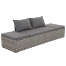 vidaXL szürke polyrattan kerti ágy 195 x 60 cm