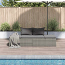 vidaXL szürke polyrattan kerti ágy 195 x 60 cm
