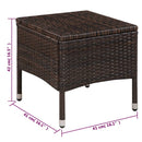 vidaXL barna polyrattan kültéri szék zsámollyal és párnákkal