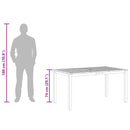 vidaXL tömör akácfa kerti asztal 150 x 90 x 74 cm