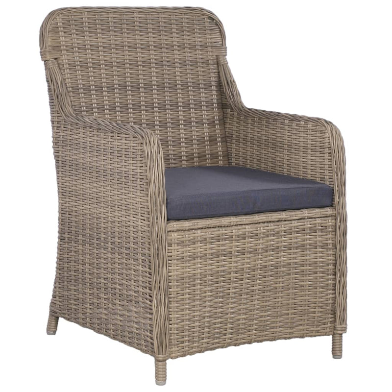 vidaXL 2 db barna polyrattan kültéri szék párnával