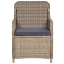 vidaXL 2 db barna polyrattan kültéri szék párnával