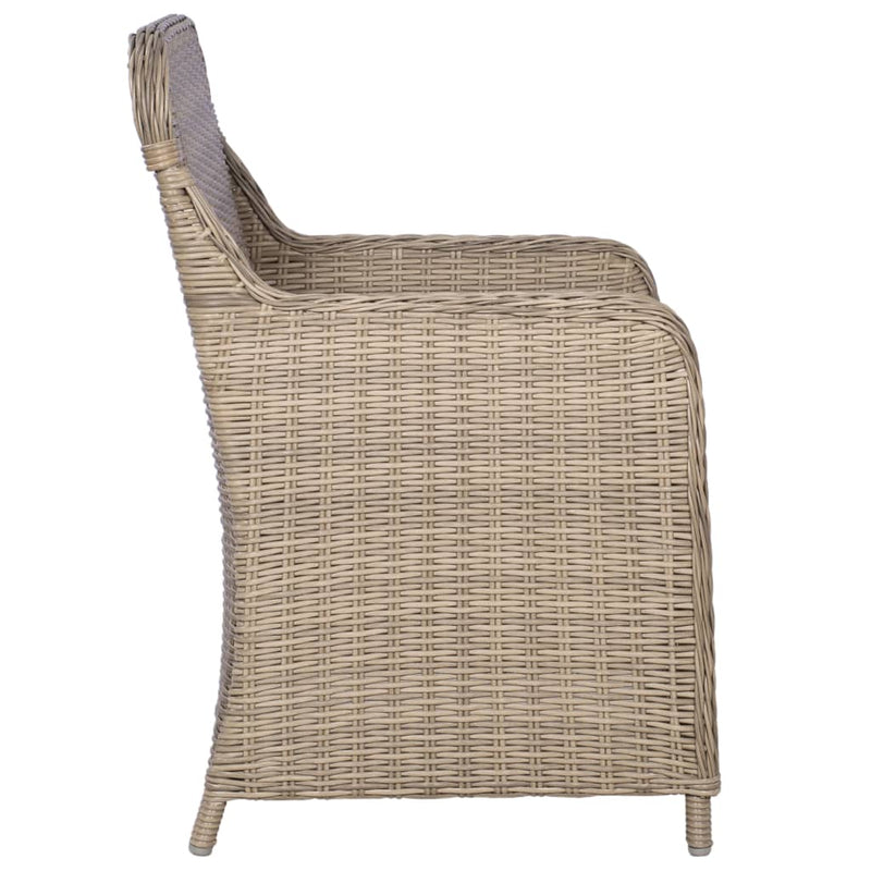 vidaXL 2 db barna polyrattan kültéri szék párnával