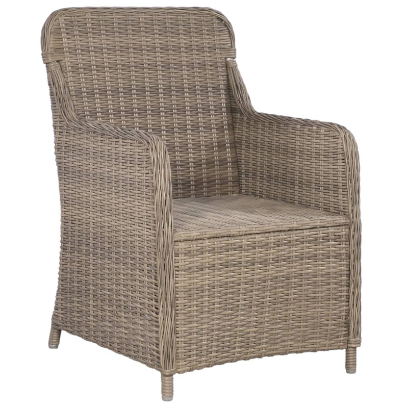 vidaXL 2 db barna polyrattan kültéri szék párnával