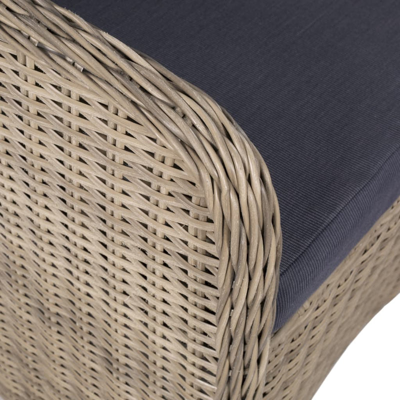 vidaXL 2 db barna polyrattan kültéri szék párnával