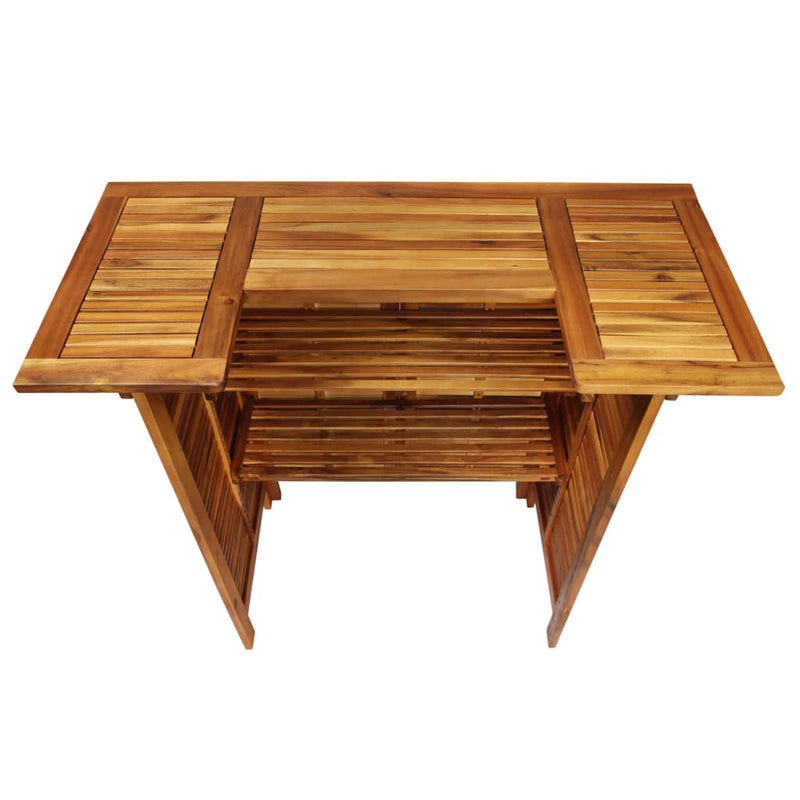 vidaXL tömör akácfa bárasztal 110 x 50 x 105 cm