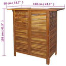 vidaXL tömör akácfa bárasztal 110 x 50 x 105 cm