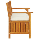 vidaXL tömör akácfa kerti XL tárolópad 120 x 63 x 84 cm