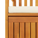 vidaXL tömör akácfa kerti XL tárolópad 120 x 63 x 84 cm