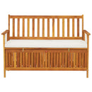 vidaXL tömör akácfa kerti XL tárolópad 120 x 63 x 84 cm