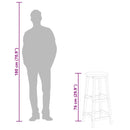 vidaXL 2 db tömör akácfa bárszék