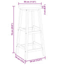 vidaXL 2 db tömör akácfa bárszék