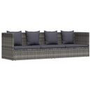 vidaXL szürke polyrattan kerti ágy 200 x 60 cm