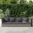 vidaXL szürke polyrattan kerti ágy 200 x 60 cm