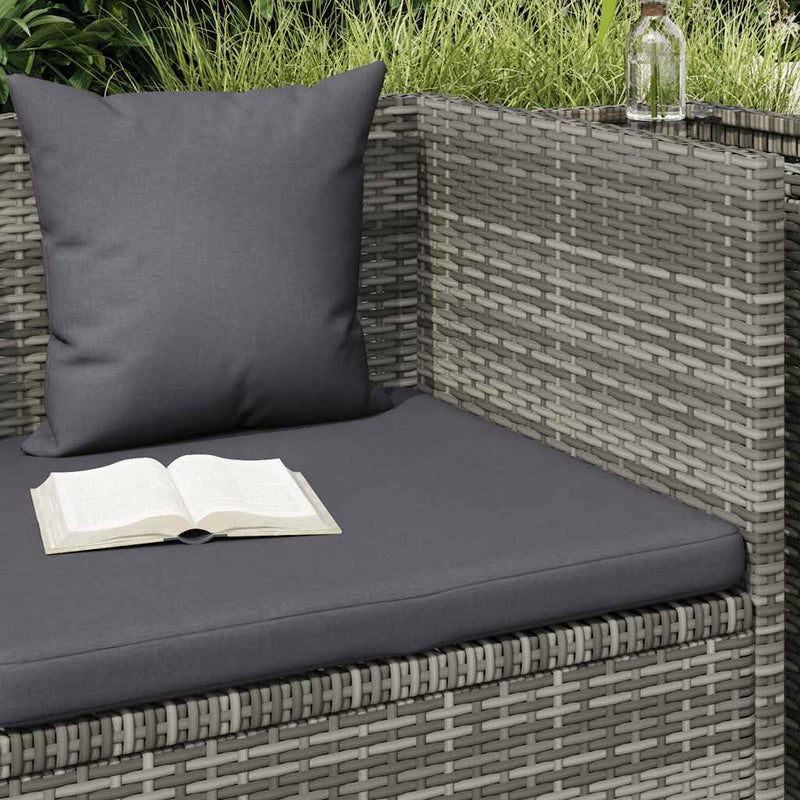 vidaXL szürke polyrattan kerti ágy 200 x 60 cm