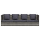 vidaXL szürke polyrattan kerti ágy 200 x 60 cm