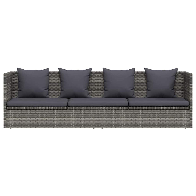 vidaXL szürke polyrattan kerti ágy 200 x 60 cm