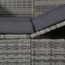 vidaXL szürke polyrattan napellenzős kerti ágy 205 x 62 cm