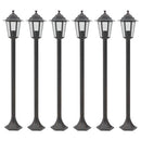 vidaXL 6 db bronzszínű alumínium kerti állólámpa, E27, 110 cm