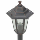 vidaXL 6 db bronzszínű alumínium kerti állólámpa, E27, 110 cm