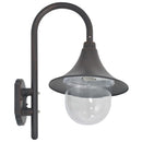 vidaXL bronzszínű alumínium kerti falilámpa, E27, 42 cm