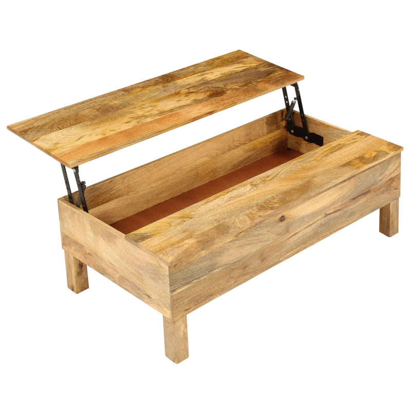 vidaXL tömör mangófa dohányzóasztal 110 x 55 x 35 cm