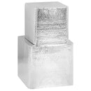 vidaXL 2 db ezüst alumínium dohányzóasztal