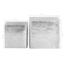 vidaXL 2 db ezüst alumínium dohányzóasztal