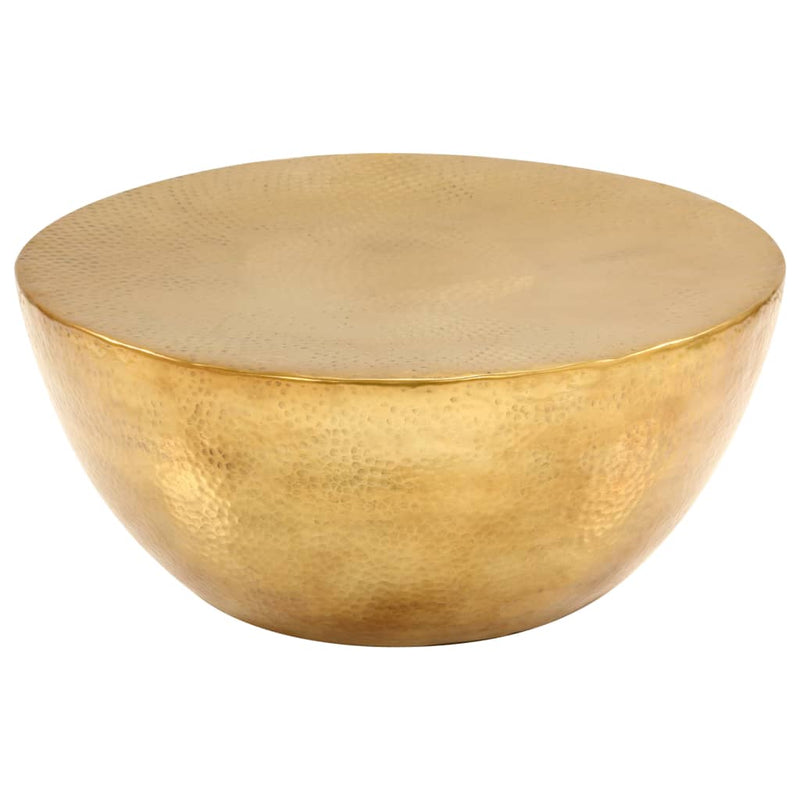 vidaXL rézsárga kalapált alumínium dohányzóasztal 70 x 30 cm