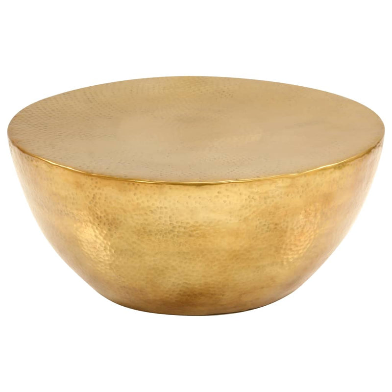 vidaXL rézsárga kalapált alumínium dohányzóasztal 70 x 30 cm