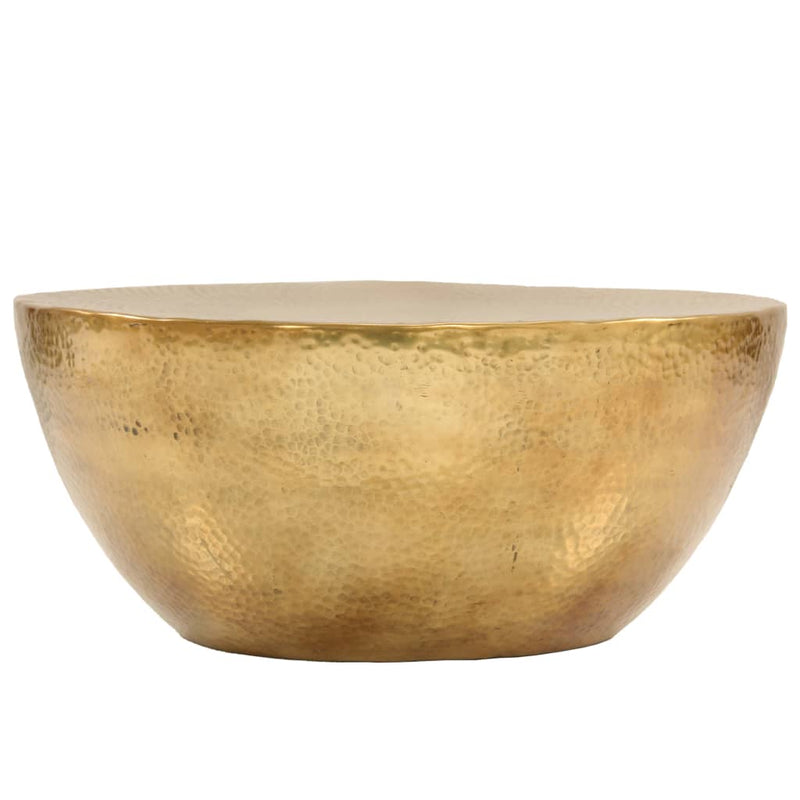 vidaXL rézsárga kalapált alumínium dohányzóasztal 70 x 30 cm