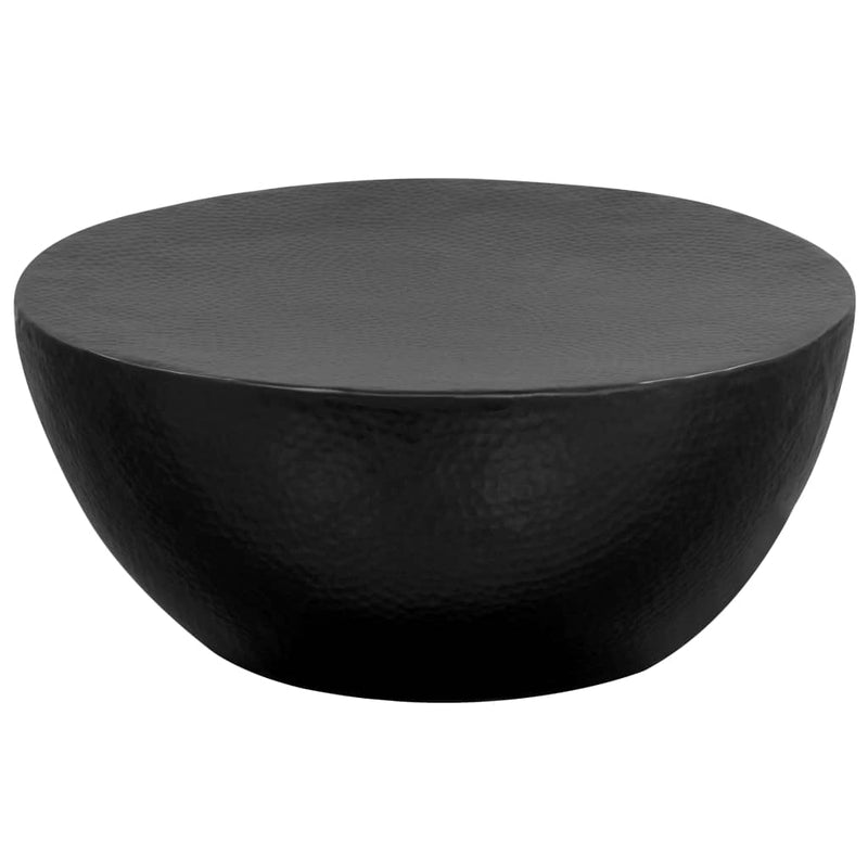 vidaXL fekete kalapált alumínium dohányzóasztal 70 x 30 cm