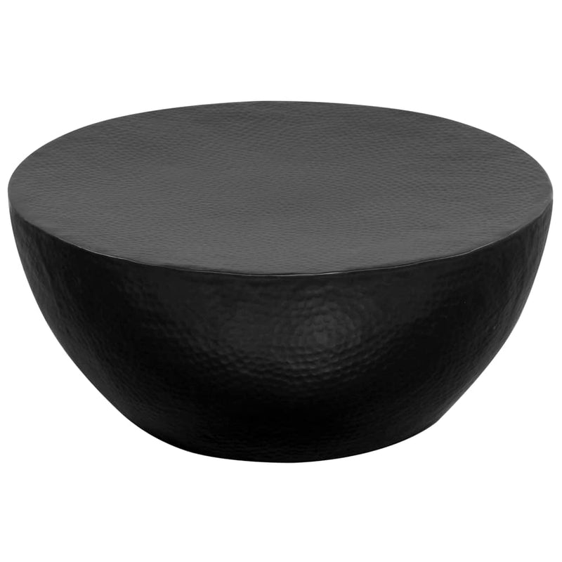 vidaXL fekete kalapált alumínium dohányzóasztal 70 x 30 cm