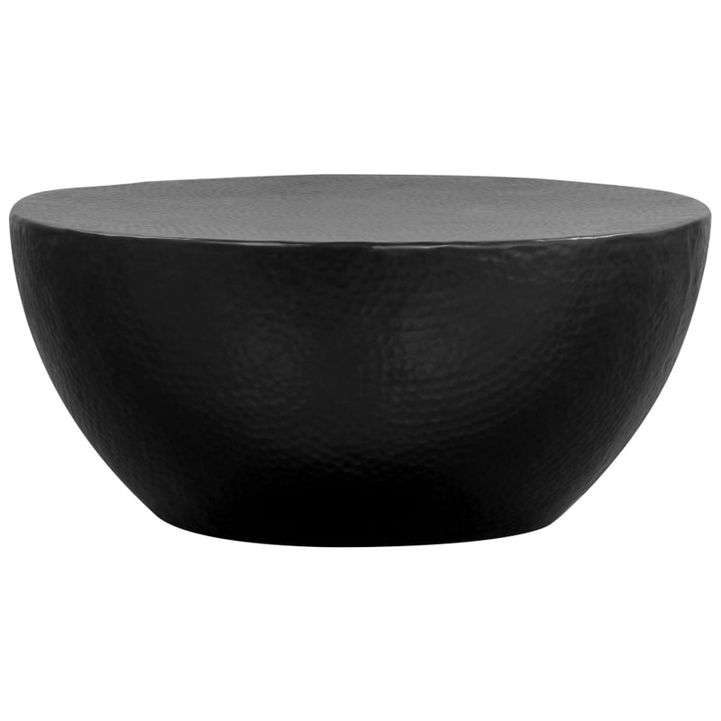 vidaXL fekete kalapált alumínium dohányzóasztal 70 x 30 cm