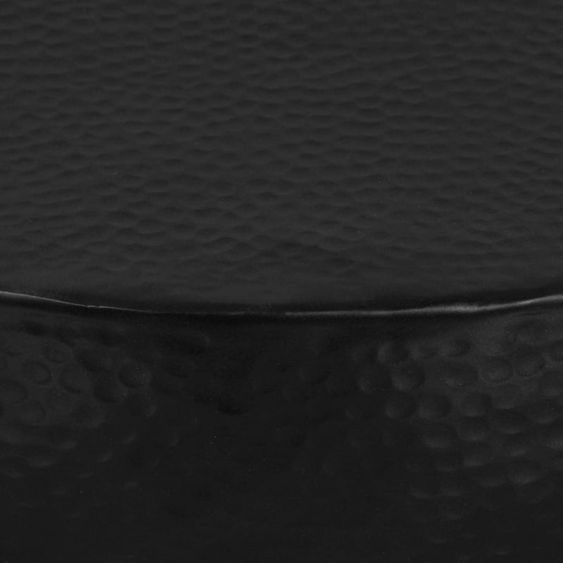 vidaXL fekete kalapált alumínium dohányzóasztal 70 x 30 cm